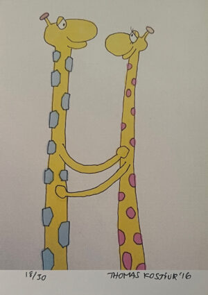 A6 Trykk - Giraffe Love