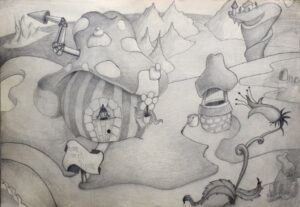 A3 Tegning - Sopphus Landskap